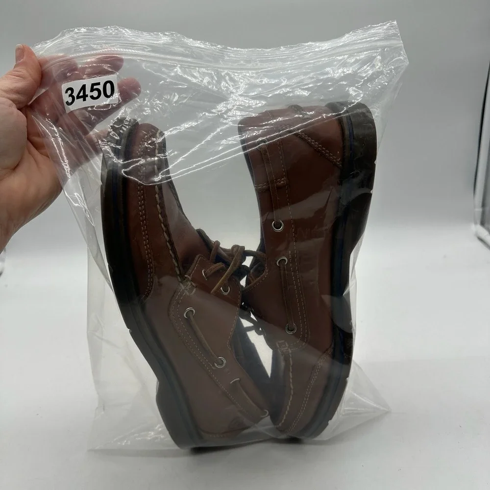 Rockport APM2664F Men's Size 9M‎ Brown Leather Boat Shoes Dock Footwear